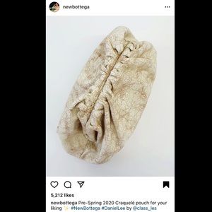 Bottega Veneta craquelé large pouch.